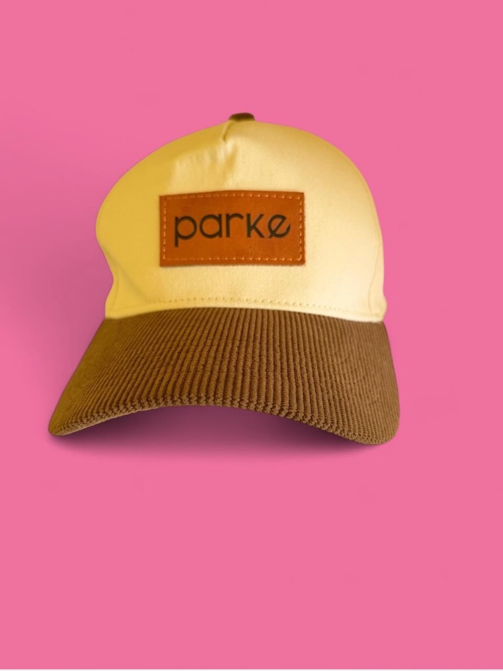 Parke cord brim Two-Tone Cap in Cream and Brown